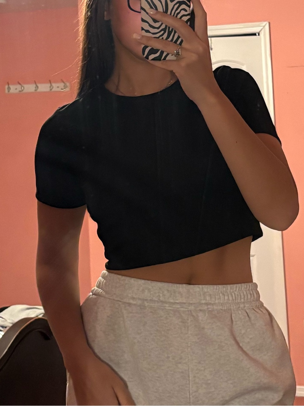 PrettyLittleThing Black Crop Top